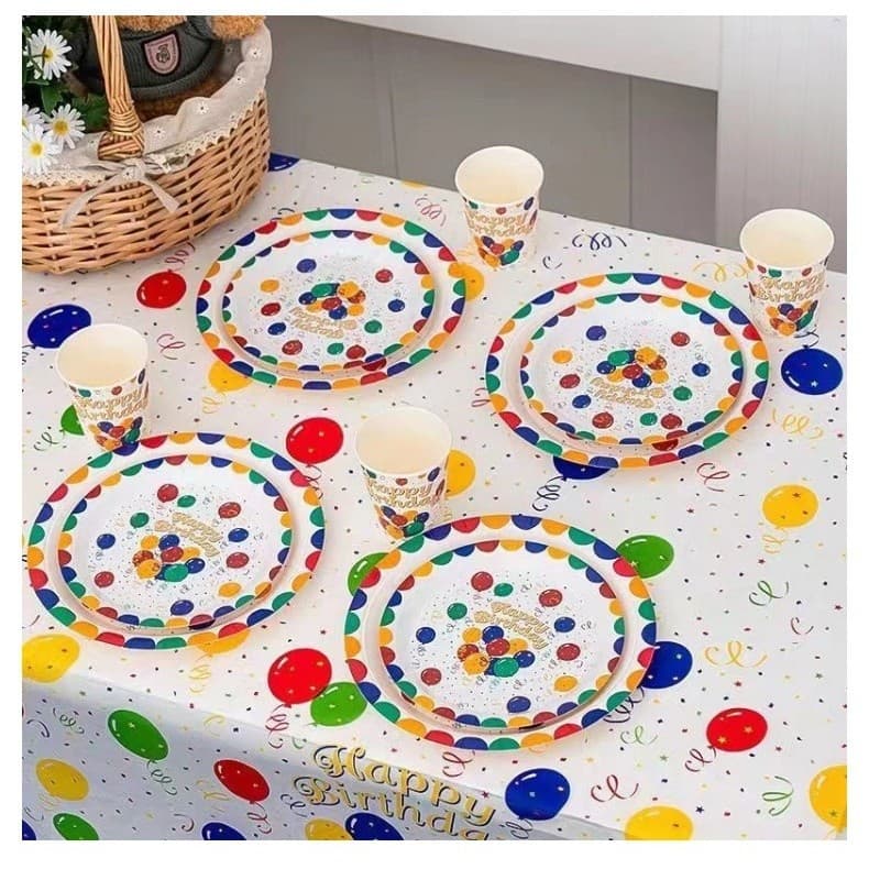 Fata de Masa, Flippy, din PEVA, Imprimeu Happy Birthday cu Baloane, 137 x 274 cm, Impermeabila, Fara Pete, Curatare Rapida — imaginea 7