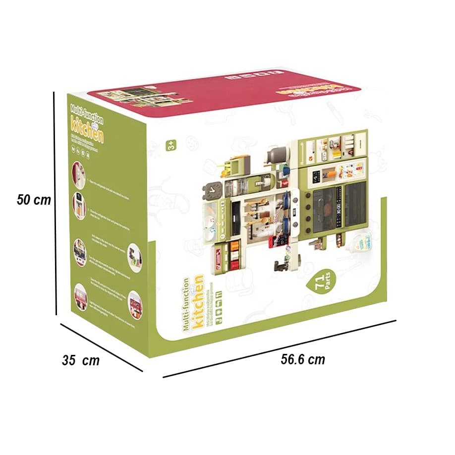 Bucatarie Multifunctionala pentru Copii, Flippy, cu Aburi, Lumini si Sunete Realiste, Chiuveta cu Circuit de Apa, Cuptor — imaginea 4