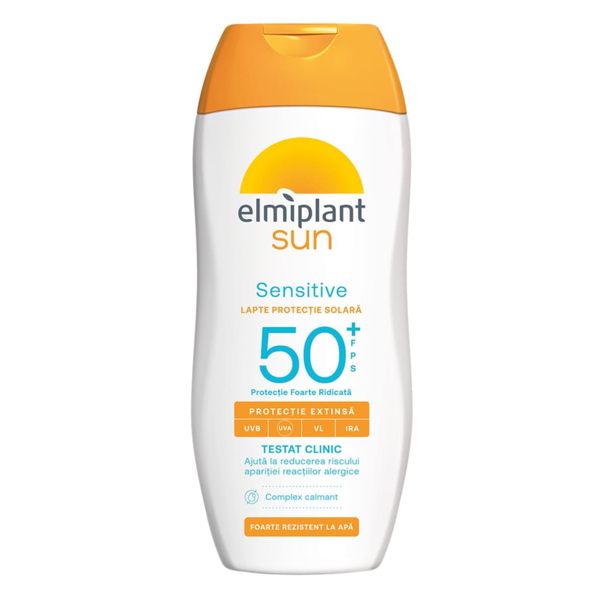 Crema de Soare, Lapte Pentru Protectie Solara, Elmiplant Sun, Sensitive, SPF 50+, 200 ml