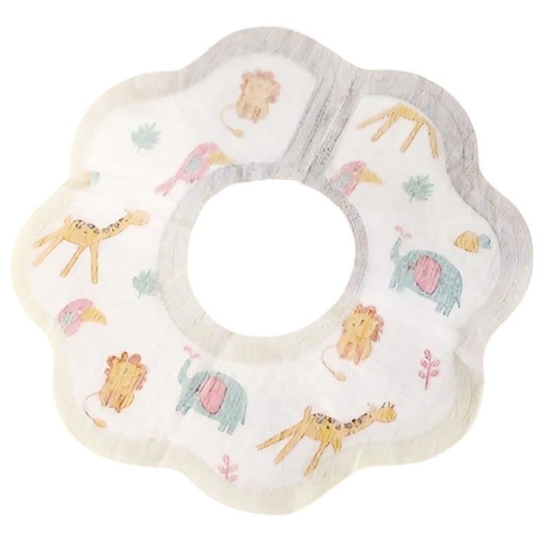 Set 10 Bavete de Unica Folosinta, Flippy, Model Animalute, pentru Bebelusi, Alb Gri