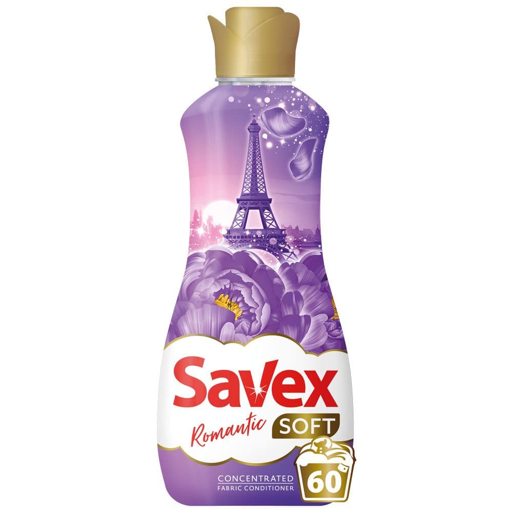Balsam pentru Rufe, Savex Soft, 1.5 L Concentrat Romantic 60 spalari