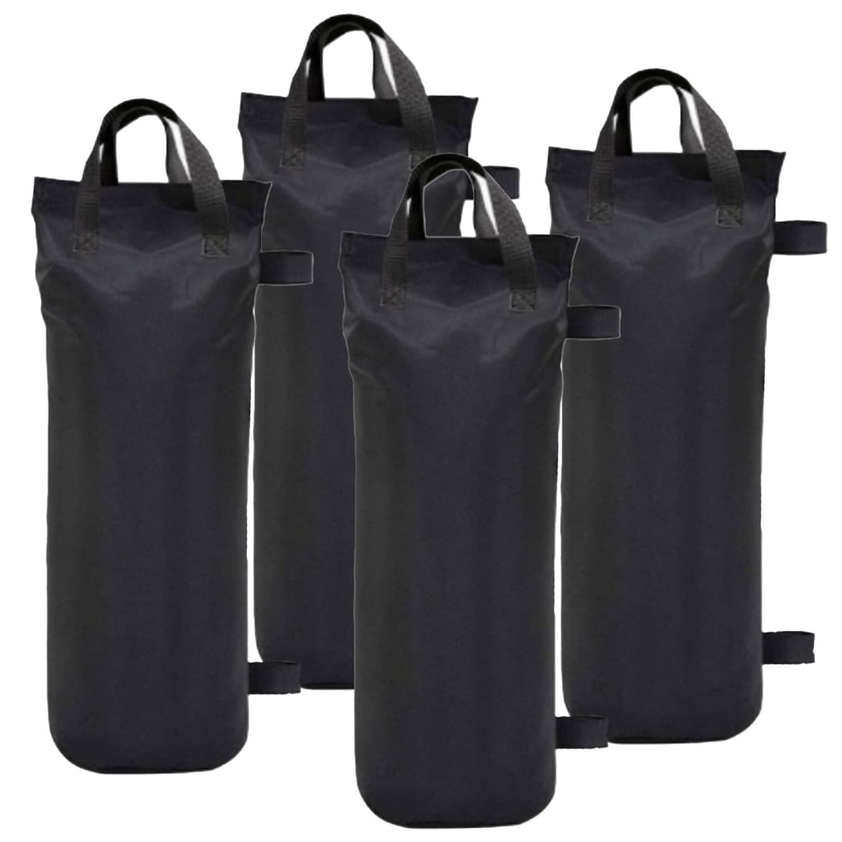 Saci de Ancorare Cort/Pavilion, Flippy, Set 4 Bucati cu un Buzunar, Saci pentru Fixare Pavilion, 45 x 20 x 20 cm, Negru