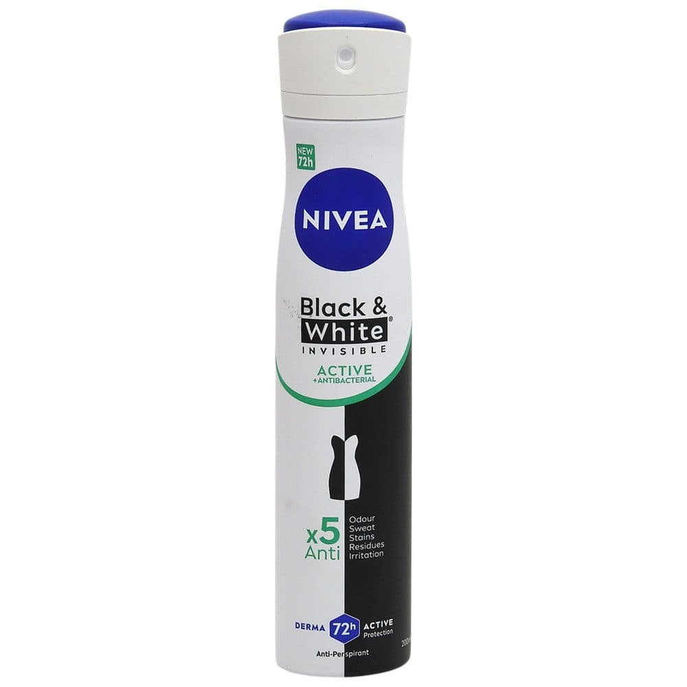 Antiperspirant Deodorant, Nivea, 200 ml Invisible Bw Active