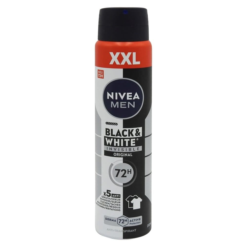 Antiperspirant Deodorant, Nivea, 250 ml Men Invisible Bw Original