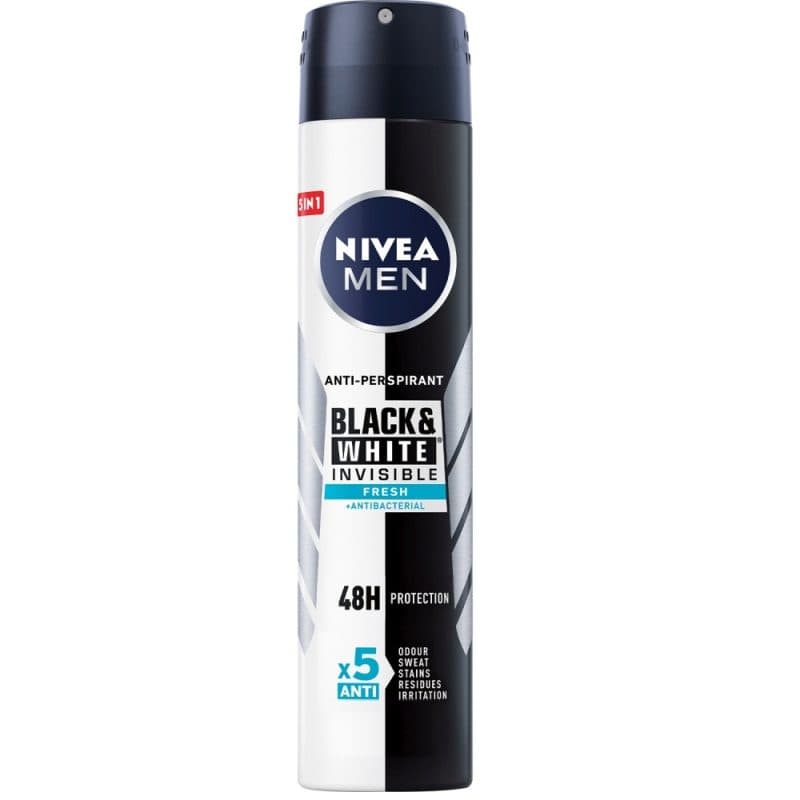 Antiperspirant Deodorant, Nivea, 200 ml Men Invisible Bw Fresh