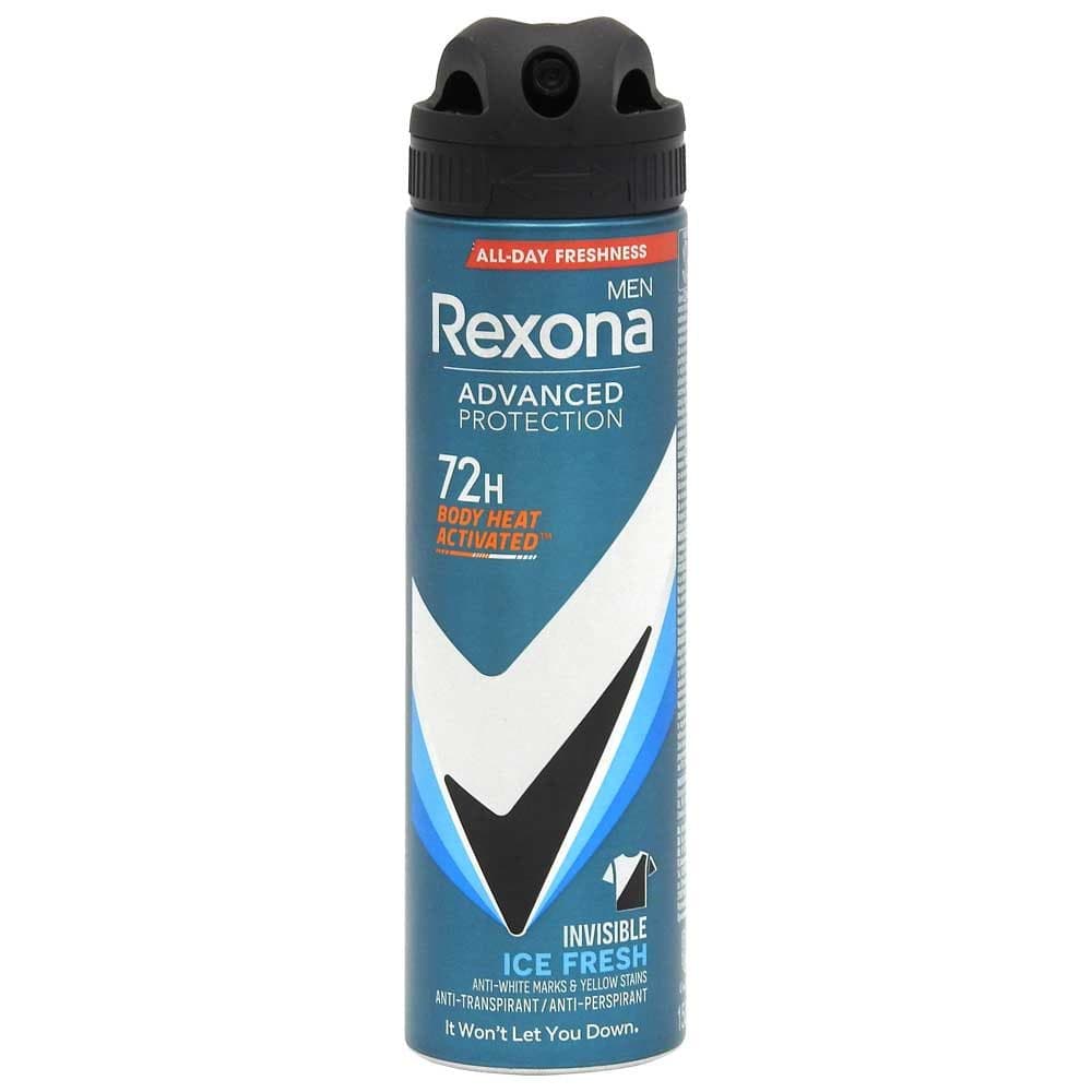 Antiperspirant Deodorant, Rexona, 150 ml Men Advanced Protection Invisible Ice Fresh