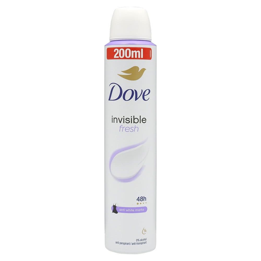 Antiperspirant Deodorant, Dove, 200 ml Invisible Fresh 48H