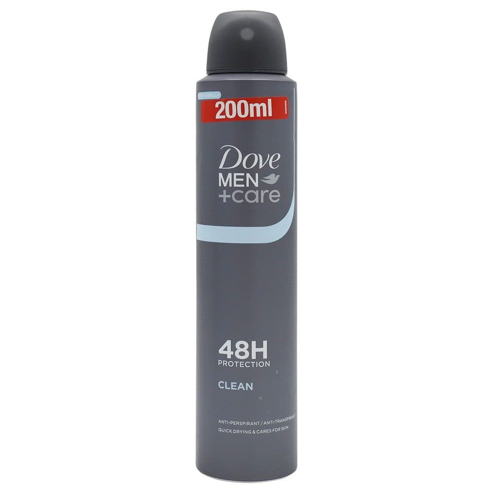 Antiperspirant Deodorant, Dove, 200 ml Men Care, Clean