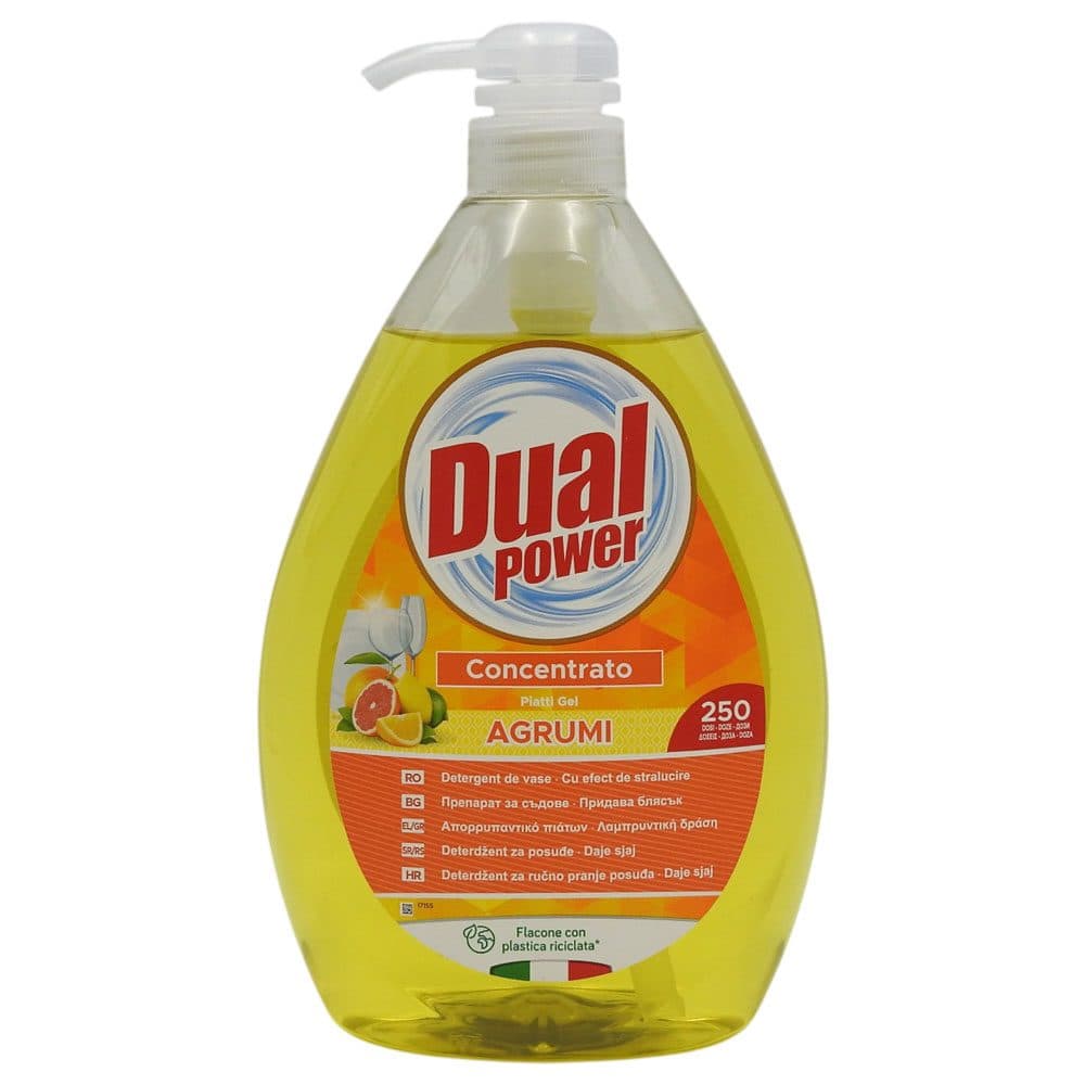 Dual Detergent Vase cu Pompa 1 L Power Agrumi