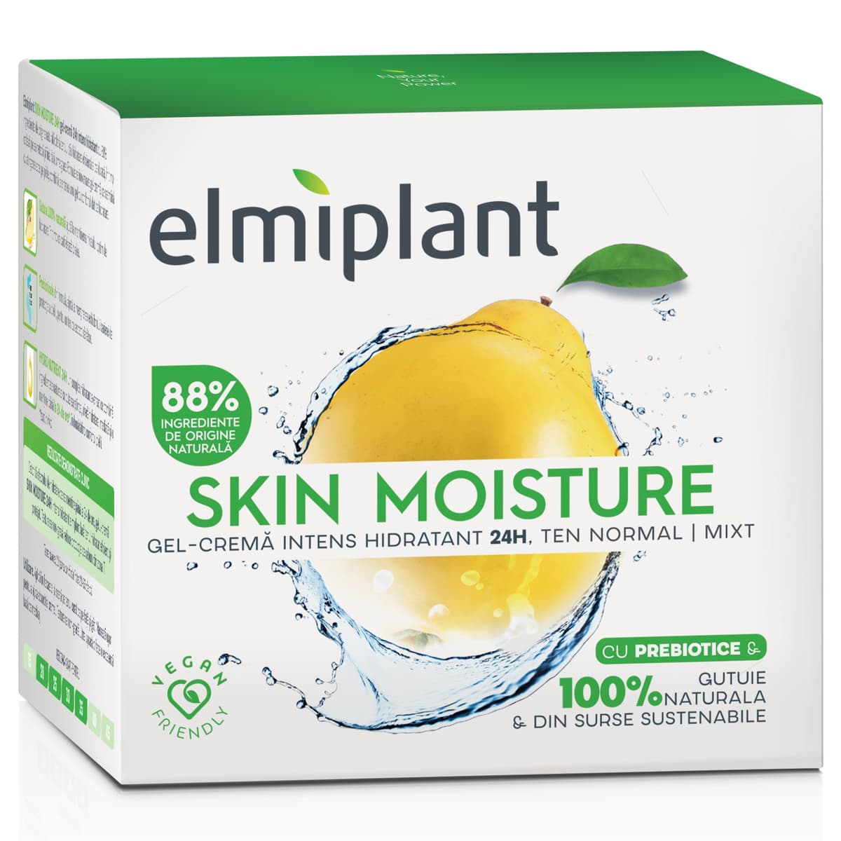 Crema Hidratanta de Zi, Elmiplant, Skin Moisture 25+, Pentru Ten Normal/Mixt, 50 ml