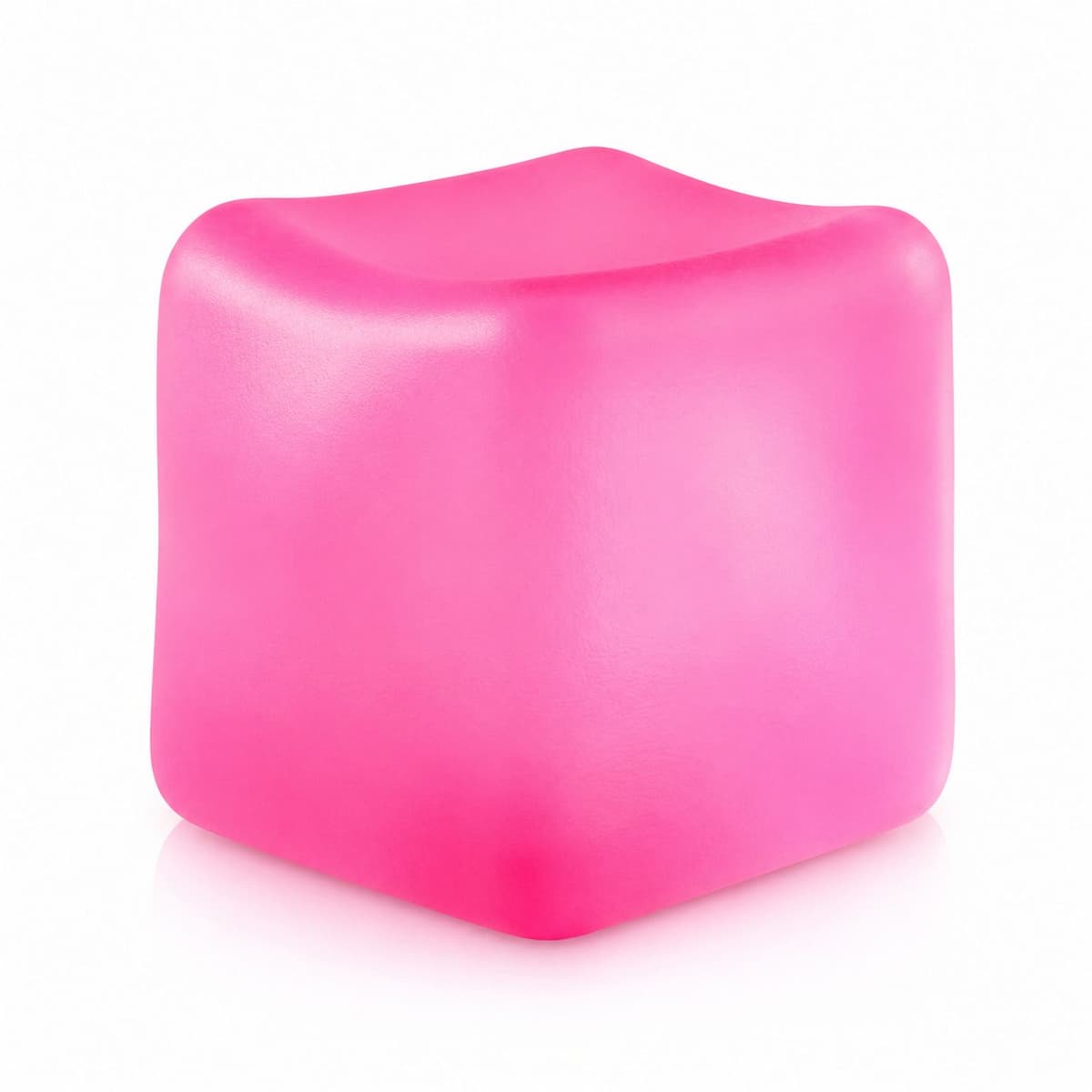 Cub Fidget 3D de Gheata, Flippy, Jucarie Antistres din Maltoza, 70 g, 3.5x3.5x3.5 cm, Comprimabil cu Revenire Lenta, Roz