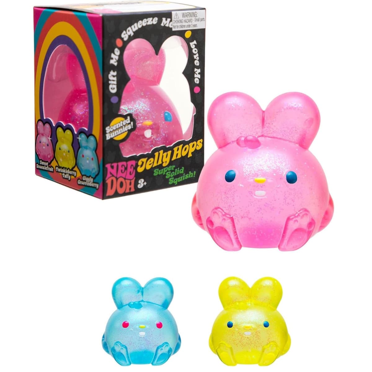 Iepuras Squishy, Flippy, Jucarie Senzoriala Comprimabila cu Sclipici, 1 Bucata, Antistres pentru Adulti si Copii, Efect Calmant cu Revenire Lenta, 7 x 5.5 x 6 cm, Culoare Aleatorie