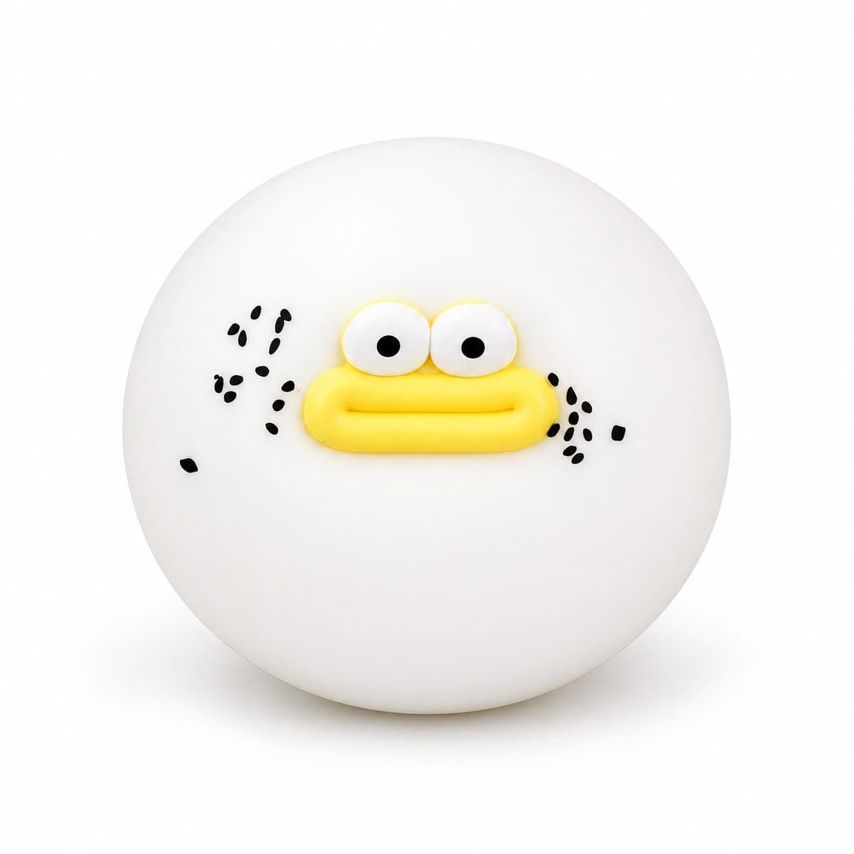Jucarie Senzoriala Squishy, Flippy, Model Gogoasa cu Ochi Mari, 1 Bucata, Textura Ultra-Densa, Jucarie Antistres pentru Copii si Adulti, Efect Calmant cu Revenire Lenta, 9 cm, Alb