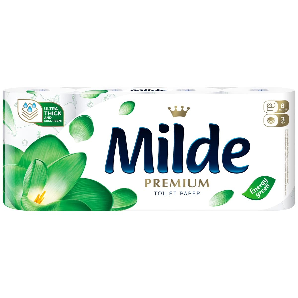 Milde Hartie Igienica 8ROLE 3STRATURI Energy Green