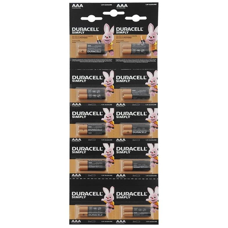 Set, Duracell Baterii R3 Aaa 20 buc /