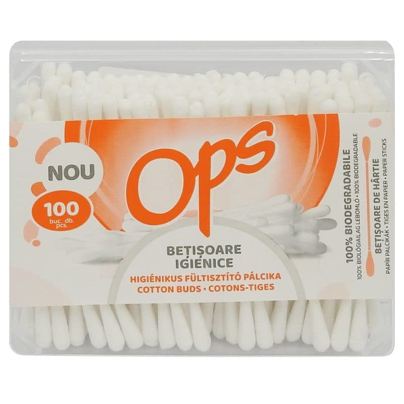 Betisoare, Ops, Urechi 100 buc Cutie Dreptunghiulara
