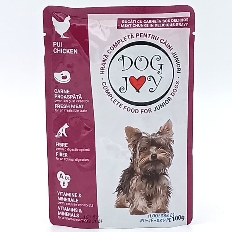 Plic, Dog Joy, Catei Junior 100 g Pui