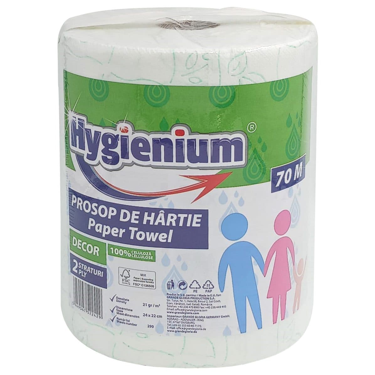 Hygienium Prosop Hartie Decor 2STR 70M Green