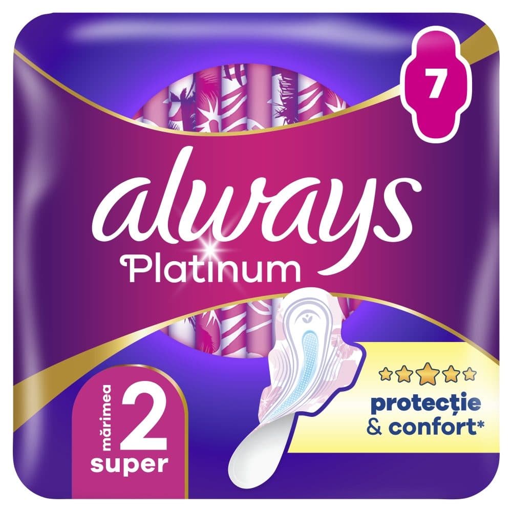 Absorbante, Always, 7 buc Platinum Ultra Super plus