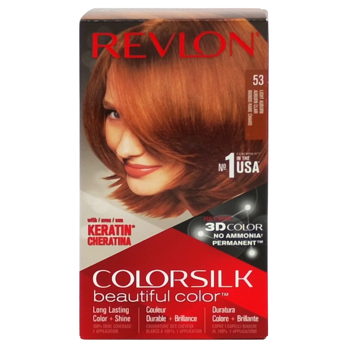 Vopsea pentru Par, Revlon Color Silk, 53 Light Auburn