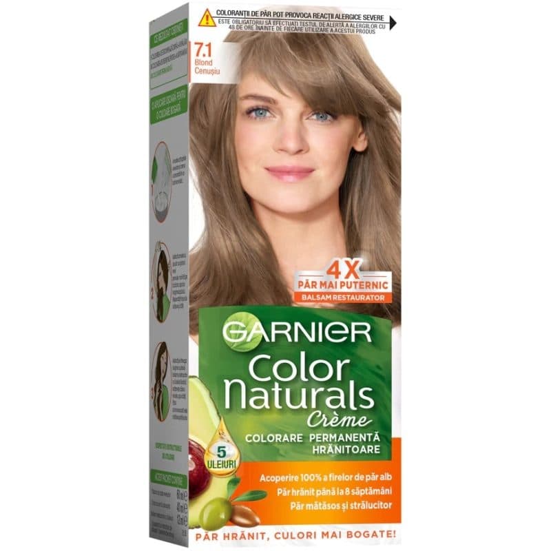Vopsea pentru Par, Garnier Color Naturals, 7/1 Blond Cenusiu