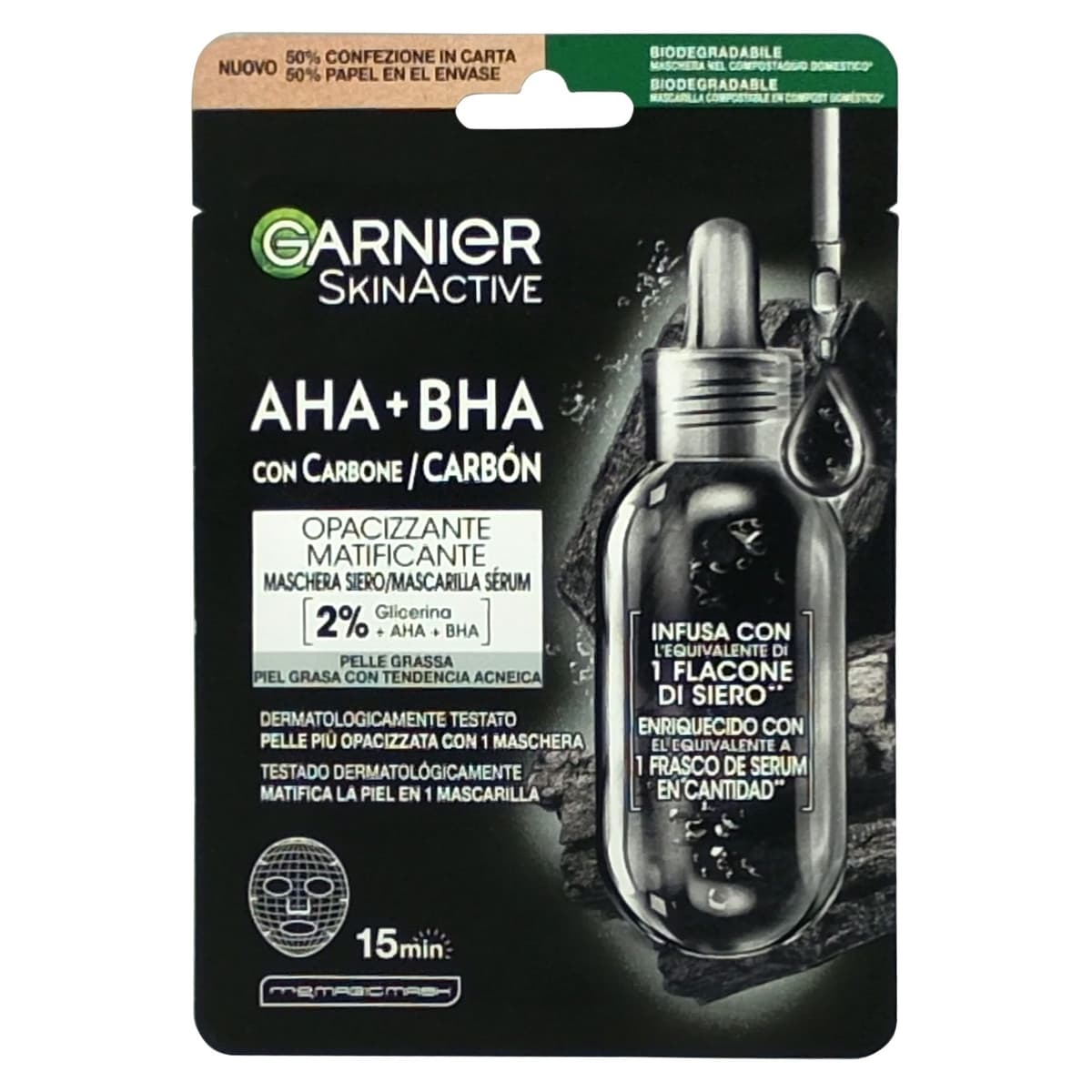 Garnier Masca Fata Servetel 28 g Carbune