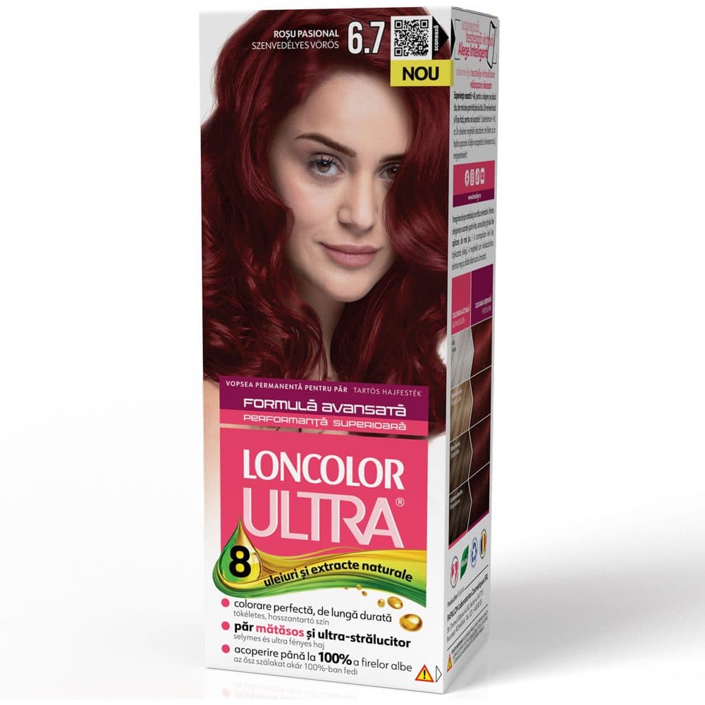 Vopsea pentru Par, Loncolor Ultra, 6/7 Rosu Pasional