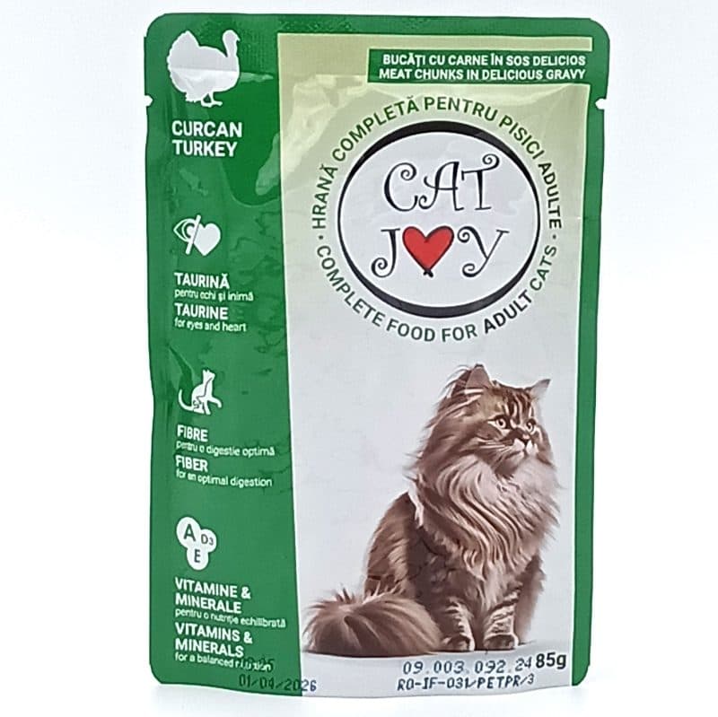 Hrana Umeda pentru Pisici in Sos, Cat Joy, Curcan, Plic 85 g