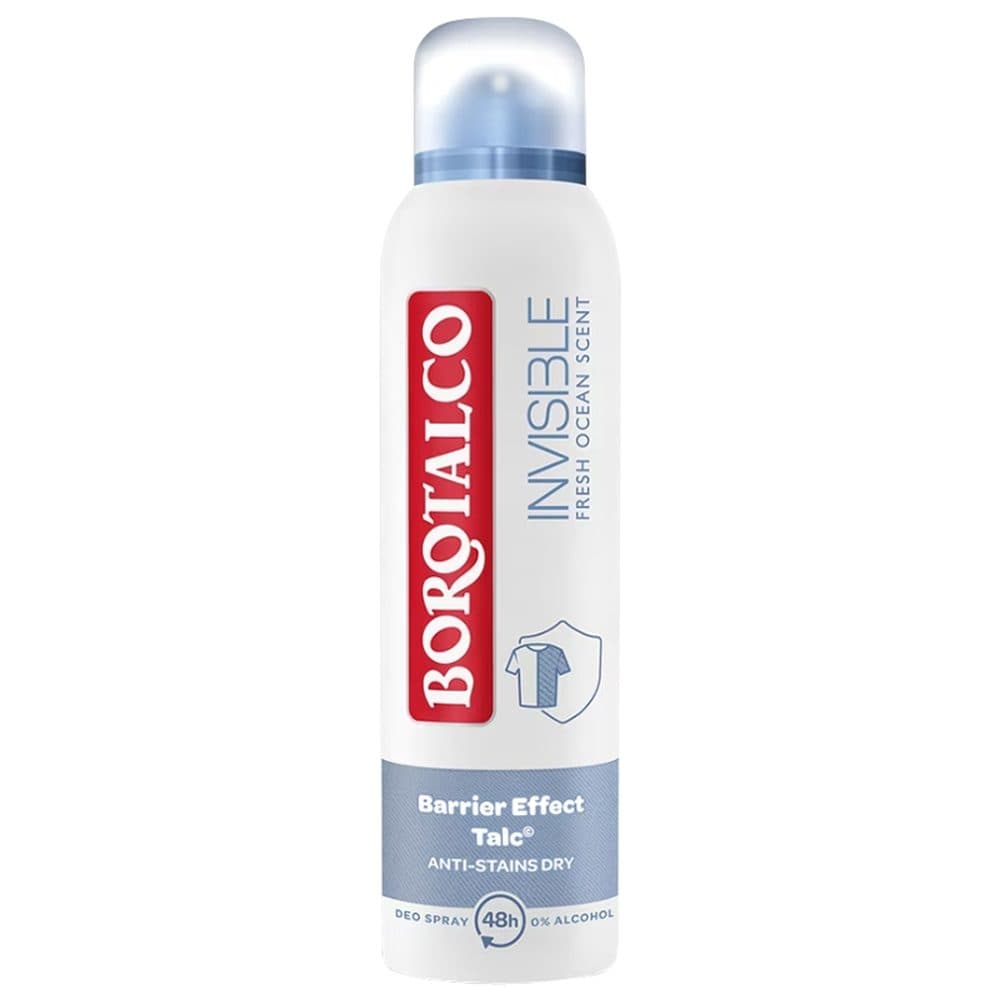 Antiperspirant Deo Spray, Borotalco, Invisible Fresco, 150 ml