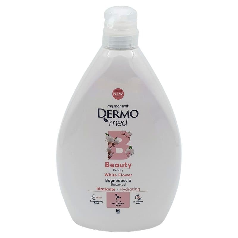 Gel de Dus, DERMOMED, Beauty White Flower, 1 L