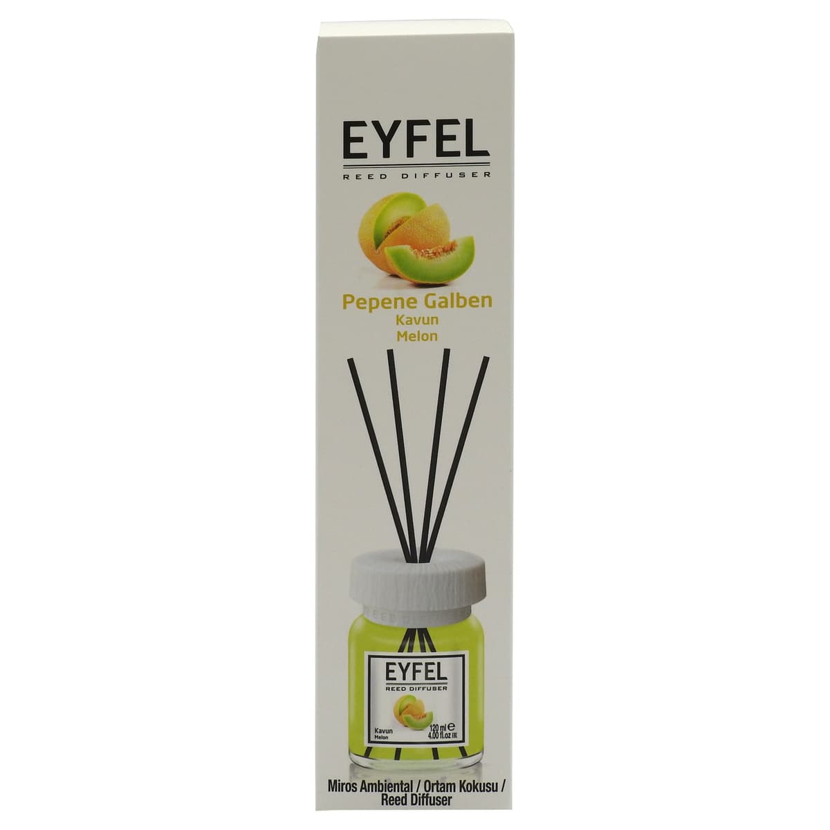 Odorizant Camera cu Betisoare, EYFEL, Pepene Galben, 120 ml