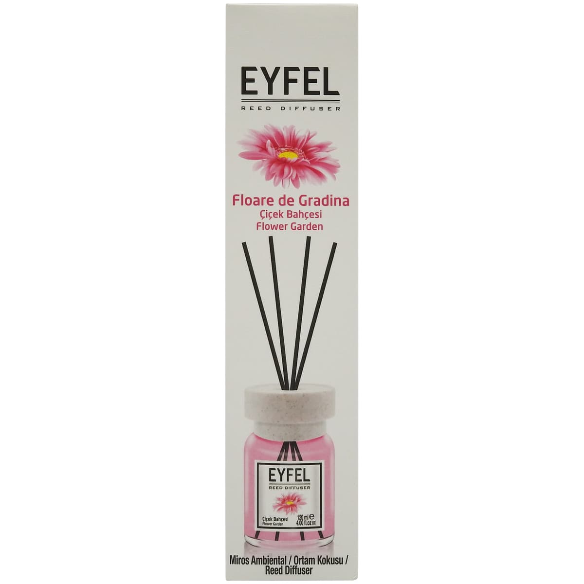 Odorizant Camera cu Betisoare, EYFEL, Flower Garden, 120 ml