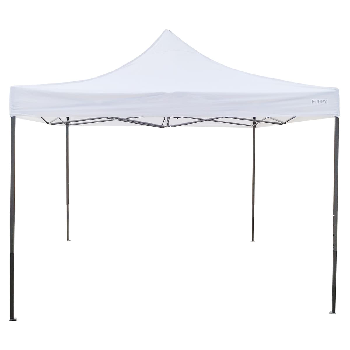 Cort Pavilion Pliabil 3x3m, Flippy, Cadru Metal Pliabil Ranforsat, Acoperis 420D 185 g/m, Polyester Oxford pentru Curte, Gradina, Evenimente, Alb