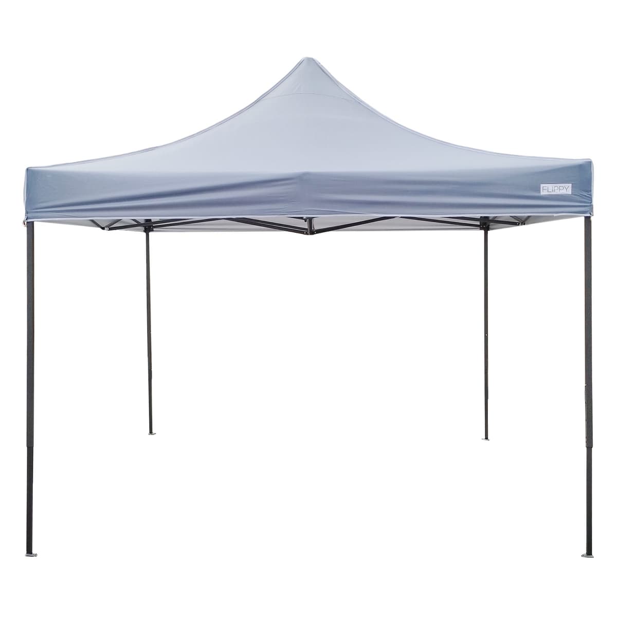 Cort Pavilion Pliabil 3x3m, Flippy, Cadru Metal Pliabil Ranforsat, Acoperis 420D 185 g/m, Polyester Oxford pentru Curte, Gradina, Evenimente, Gri