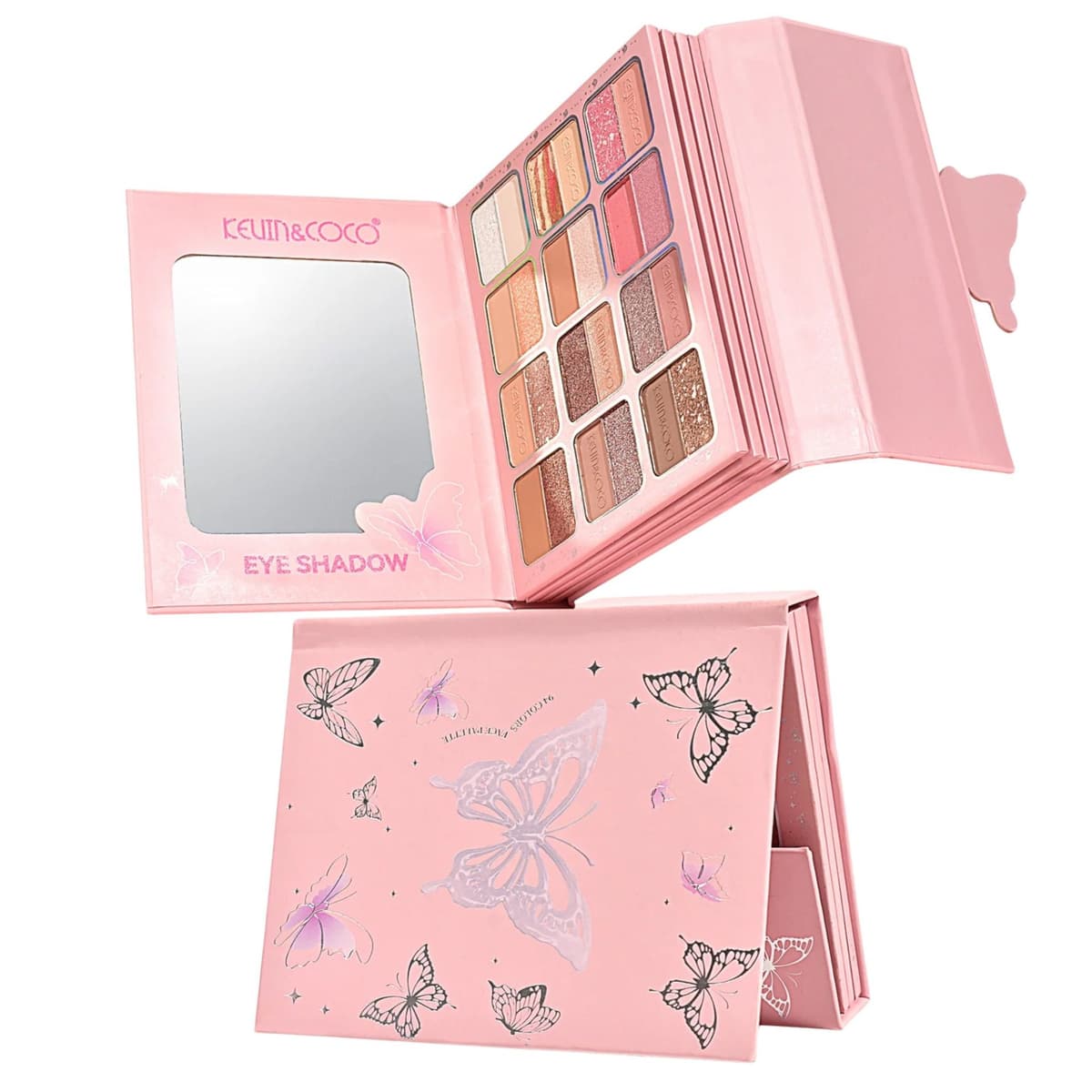 Paleta de Machiaj Profesional, Kevin&Coco, Trusa Multifunctionala pentru Ochi, Buze si Fata, 96 Nuante Mixte, Pigmentare