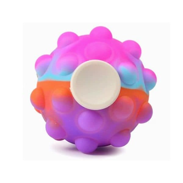 Fidget Spinner Pop It 3D tip Minge Senzoriala, Flippy, Jucarie Rotativa Anti-stres, pentru Copii si Adulti, Multicolor, 6 cm, Model Roz
