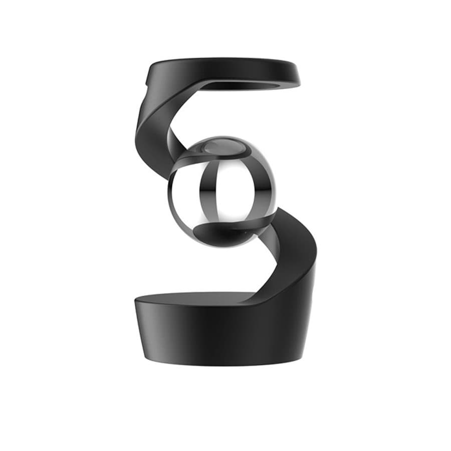 Jucarie Fidget pentru Adulti, Flippy, Giroscop Levitant de Birou, Jucarie Anti-Stres pentru Adulti, Spinner Flotant cu Iluzie Optica Hipnotica, 65x42x42 mm, 145 gr, Negru