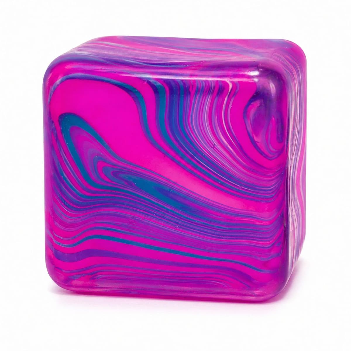 Cub Fidget 3D de Gheata, Flippy, Jucarie Antistres din Maltoza, 70 g, 3.5x3.5x3.5 cm, Comprimabil cu Revenire Lenta, Mov