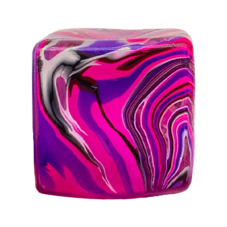 Cub Fidget 3D de Gheata, Flippy, Jucarie Antistres din Maltoza, 70 g, 3.5x3.5x3.5 cm, Comprimabil cu Revenire Lenta, Roz