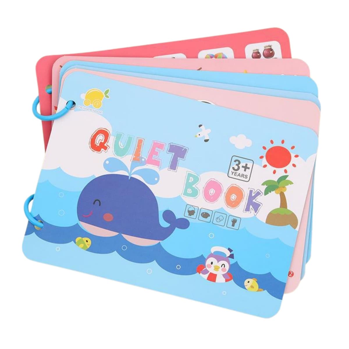 Carte Senzoriala Montessori, Flippy, Jucarie Eductiva Quiet Book, Seria ''Viata de Zi cu Zi'', Pagini Interactive, Stickers Reutilizabile, Dezvolta Motricitatea si Invatare Timpurie, 3ani+, Multicolora