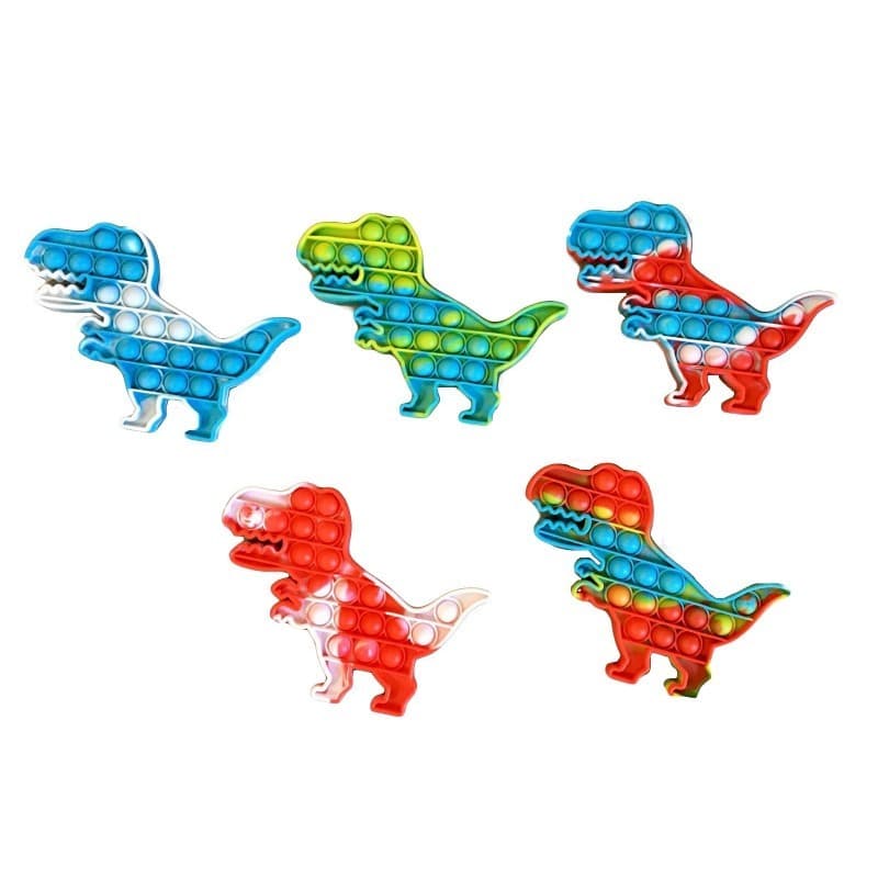 Jucarie Pop it Now & Flip it, Push Bubble Dinozaur Multicolor Model 5