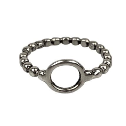 Inel Argint 925 Bobite cu Cerc, M 53