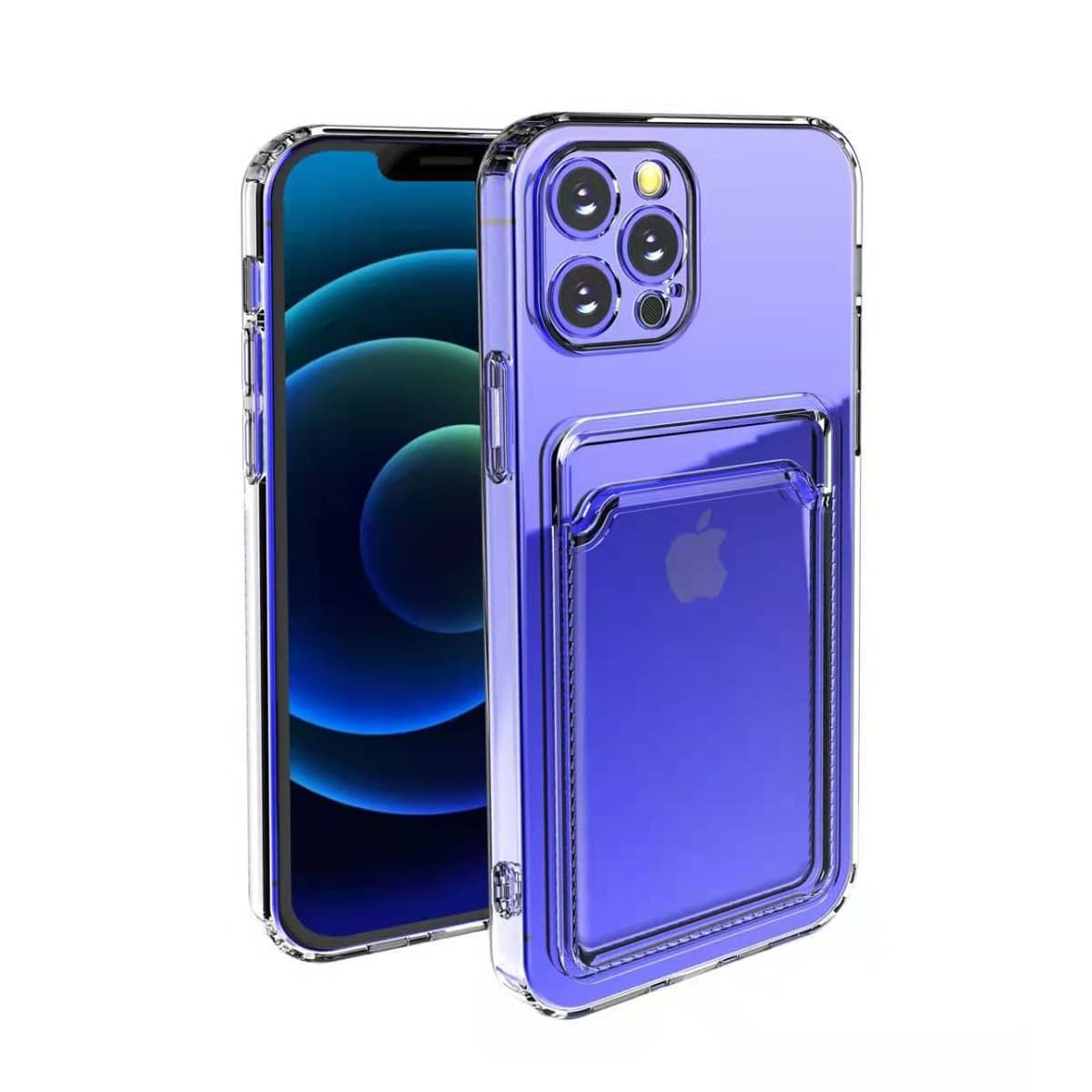 Husa protectie Flippy cu suport card compatibila cu Samsung Galaxy A72 Transparent