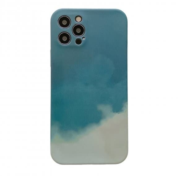Husa protectie Flippy compatibila cu Apple iPhone 12 Pro Max Tpu Ombre, Verde/Alb