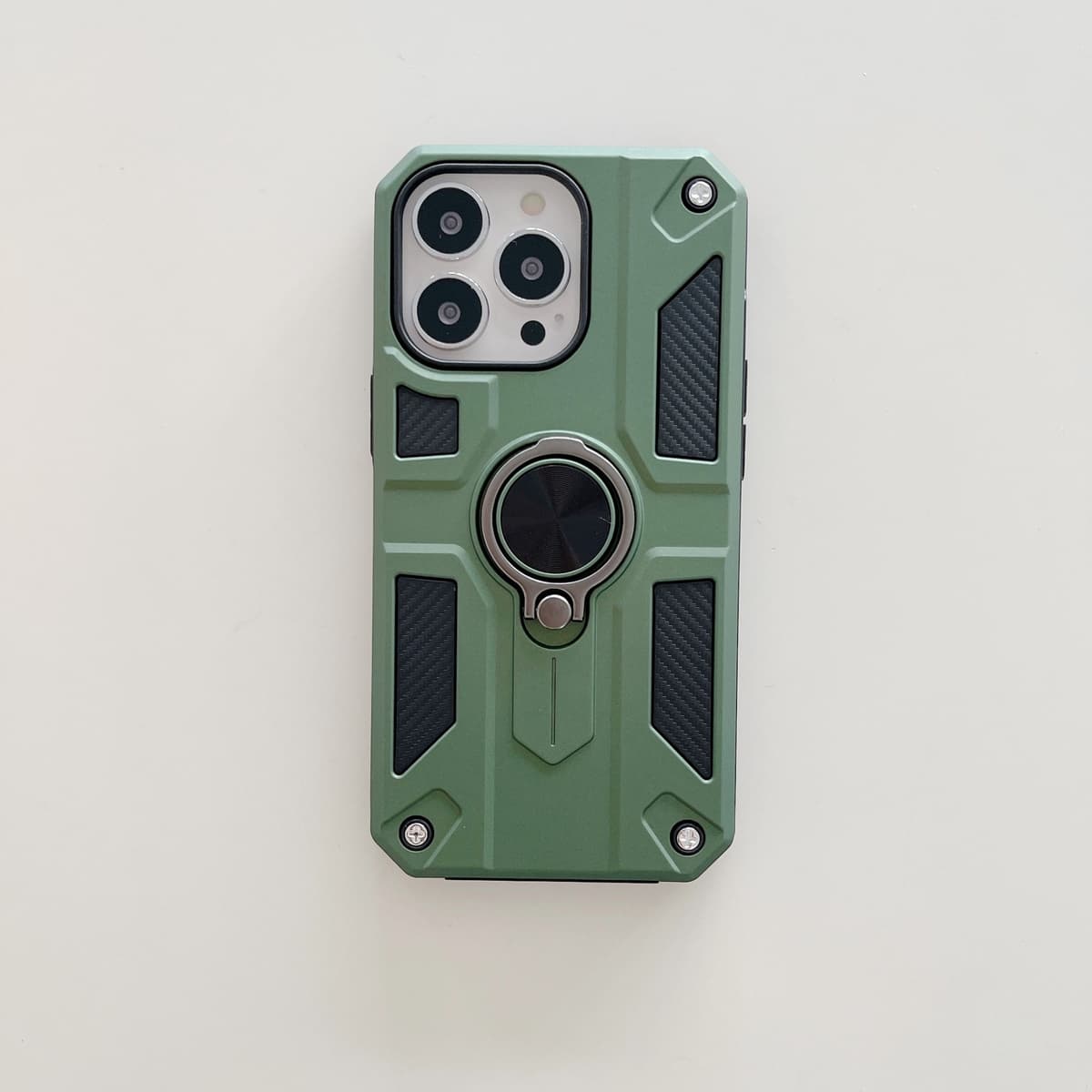 Husa protectie Flippy compatibila cu Apple iPhone 13 Pro Defender Model 5 cu suport,Verde