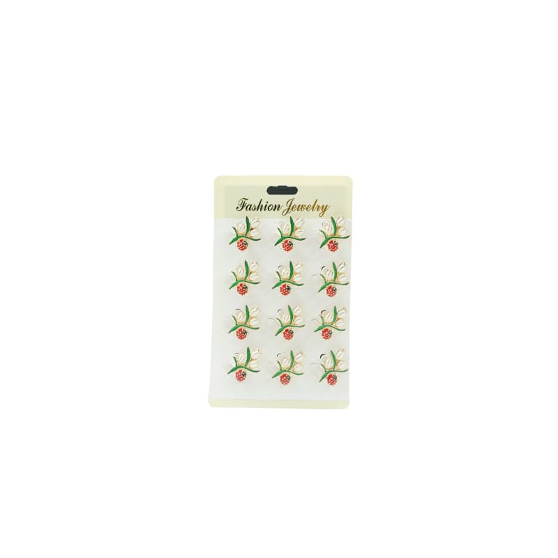 Set 12 Brose Buchet de Flori si Buburuza