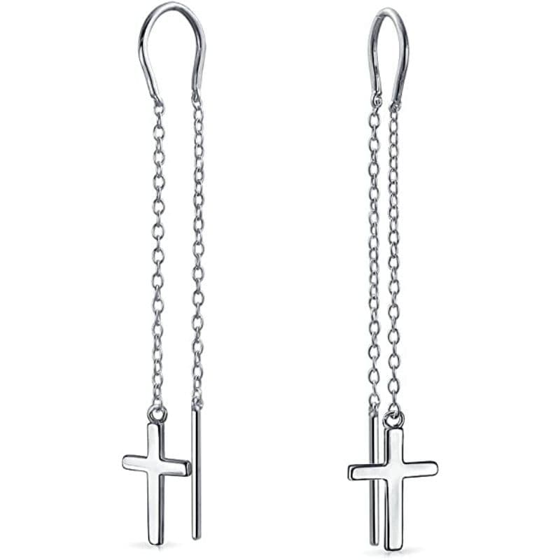 Cercei Argint 925 Lantisor cu Cruce