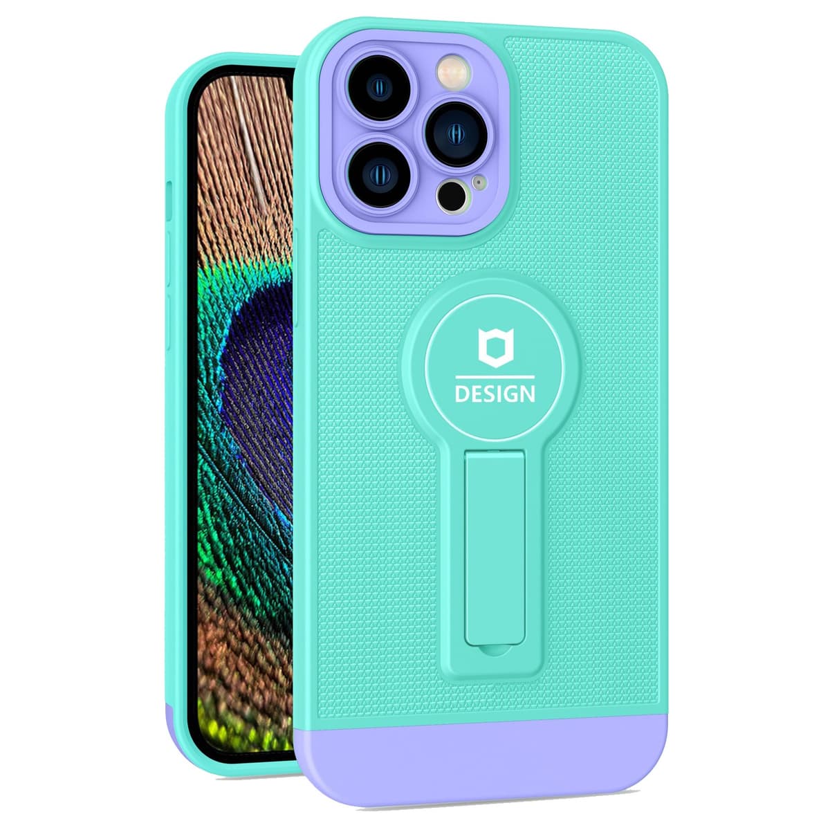 Husa Armor Design cu Stand pentru Samsung Galaxy A02s/ A03s, Blue/Mov, Suport Auto Magnetic, Wireless Charge, Protectie