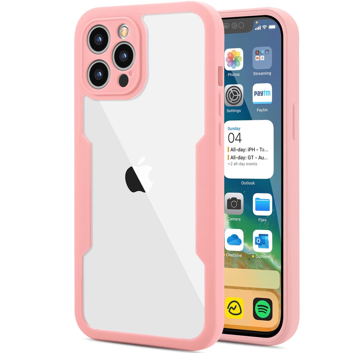 Husa Max Defence pentru Samsung Galaxy A52 5G, Bumper Roz, Fata Dubla Transparenta, Protectie Antisoc Full 360 ( fata