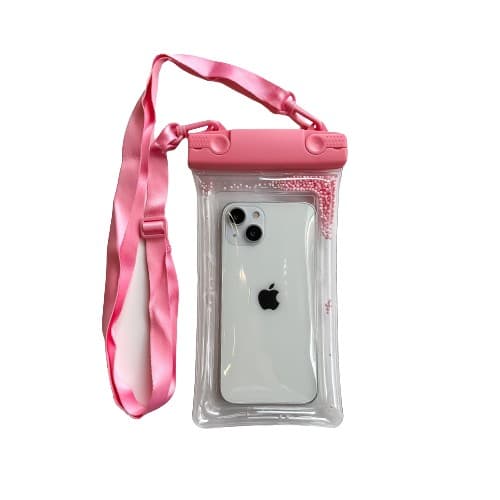 Husa subacvatica Waterproof Flippy, Snowproof, Universala, Senzoriala, cu Snur, pentru telefon sau documente, Roz